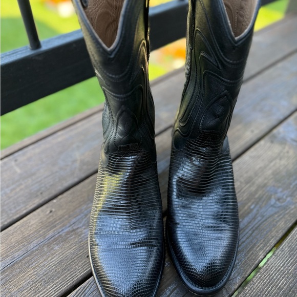 Tecovas Black Cowboy Boots - Picture 1 of 14